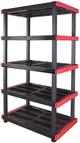 CX Craftsman 5-Tier Heavy Duty Plastic Storage Shelves, Garage Organization