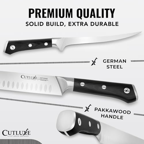 Cutluxe Butcher Knife Set, Brisket, Breaking, Boning & Fillet for Meat
