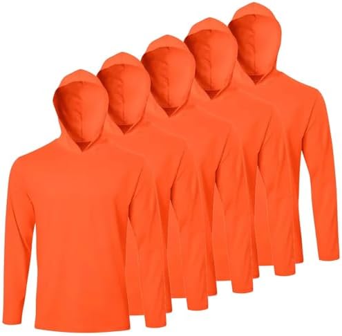 LeeHanTon Men's Sun Shirts Sun Protection Hoodie Shirt UPF 50+ Long Sleeve Work Athletic Shirt with Hooded for Fishing Hiking