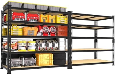 PrimeZone 3250 LBS Heavy Duty Garage Storage Shelves Adjustable Shelf, 2PCS