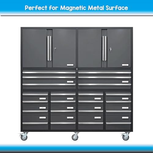 IMAGAME Magnetic Tool Organizer, 30 Packs Flexible Magnetic Label Holder 4"x2", C Channel Tool Box Label Holder for Garage Organization, Workshop, Storage Bin, Locker, Shelf - No Scratch, Easy Move