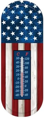 Briarwood Lane Everyday Thermometer 17x6 Wooden Flag Thermometer