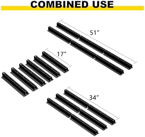 Overhead Garage Storage Rack for 12 17 27 Gallon Totes, 4 Pack for 3 Bins
