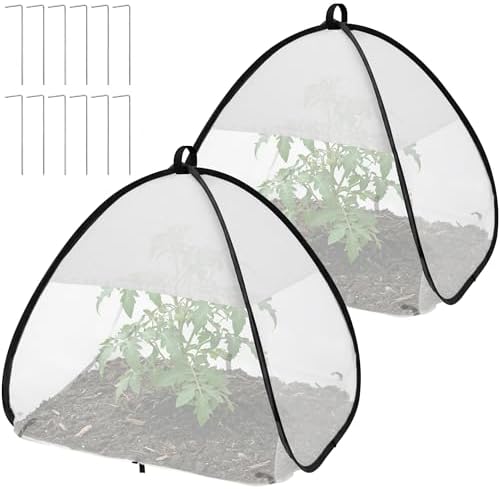 2Pcs Pop Up Garden Netting Bug and Shade Cover,Plant Sun Shade Netting Tent