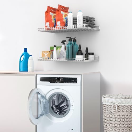 Ultrawall Wall Mounted Storage Shelf for Garage, 2 Pack Metal Shelf Rack
