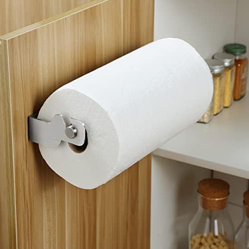 ZUNO Paper Towel Holder Cabinet Door or Under Cabinet, Self Adhesive