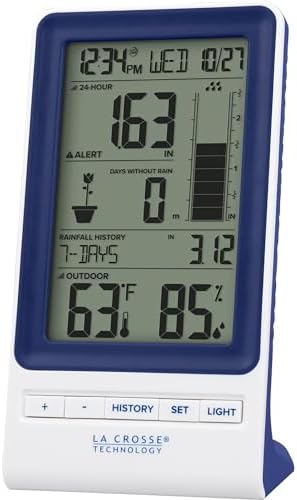 La Crosse Technology 724-1415BL Wireless Rain Station with Temperature and Humidity