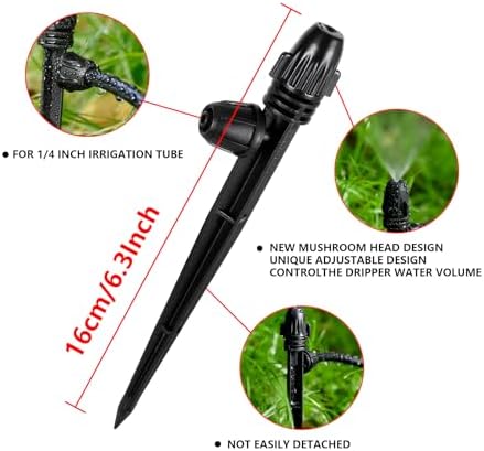 20 Pcs 360° Adjustable Drip Irrigation Misting Spray Emitters