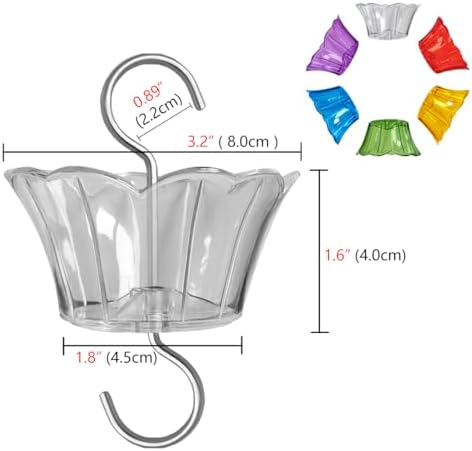 3oz Plastic Ant Moat for Hummingbird Feeder, 2-Pack Clear Insect Guards