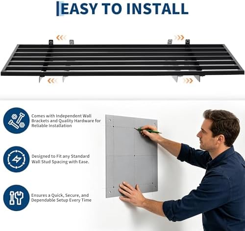 Heavy Duty Garage Wall Shelving 4-Pack,22.8"X46" Includes Gloves