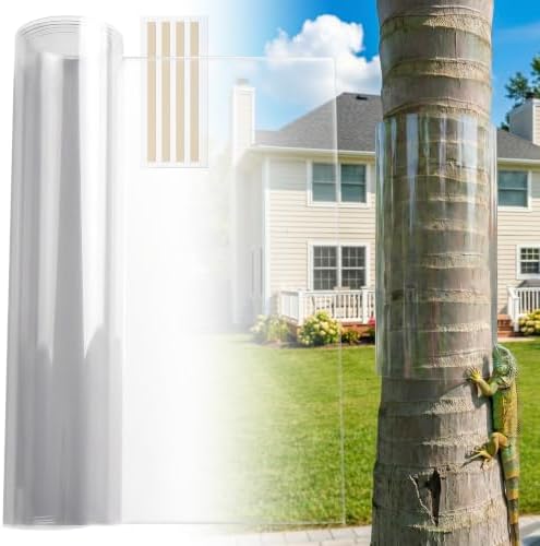 UNIFAMILY Iguana Tree Wraps, PET Squirrel Baffle for Tree Trunk Protector Guard for Reptiles Climbing 32x16IN, Cat Anti Climb Trees Guard, Squirrel Duards for Trees with Double-Sided Adhesive