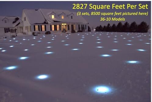 Cover Your Entire Lawn with Lights in Minutes – Outdoor LED Yard Lighting Decoration – No Ladders or Tools – Lawn Lights – for Christmas, Weddings & Events – 2827 sq ft Each – 36-10 Model, Warm White