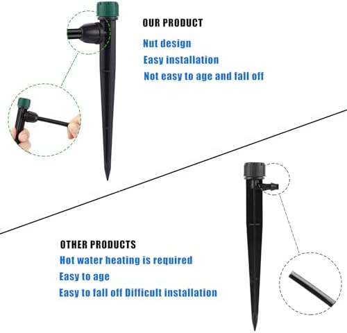 50PC Anti-Drop Drip Irrigation Emitters for 1/4" Drip Tubing