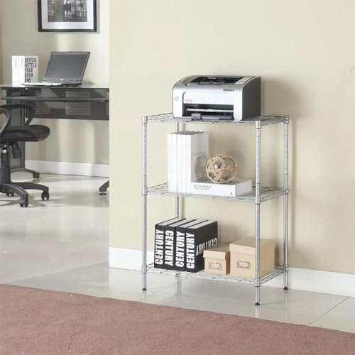 PayLessHere | 3-Tier Wire Shelf | 23"x13"x30" | Chrome | Adjustable Racks | Heavy-Duty Storage Shelves, Holds Upto 450 lbs | Rust-Resistant, No-Tool Assembly | for Home, Garage Shelving