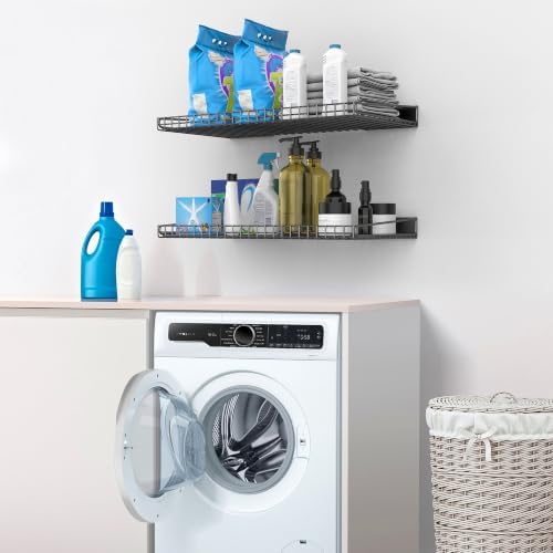 Ultrawall Wall Mounted Storage Shelf for Garage, 2 Pack Metal Shelf Rack