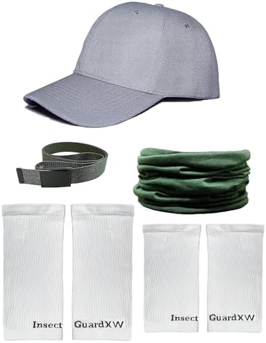 Tick Gaiters - Permethrin Treated, Ticks, Mosquitoes, Flies & More Insect Repellent, Unisex Adult, (Green/White/Grey XW) Complete Package 1