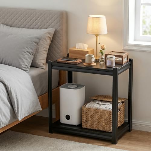 PRESTELION Garage Shelving Side Table Adjustable Metal Storage Shelves