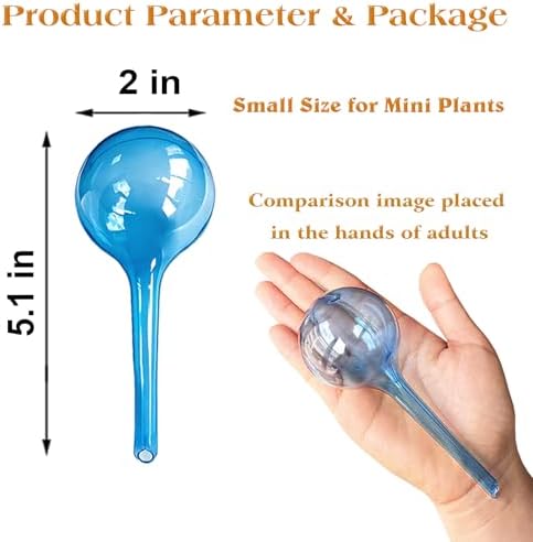 Small Plant Watering Globes, 6pcs Plastic Plant Self Watering Devices