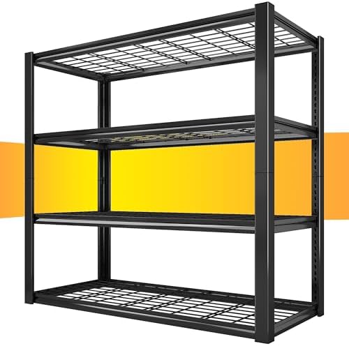 REIBII 40" W Garage Shelving with Double-Layer Frame for Homeowners and DIY