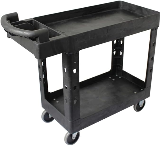 BLUEPOINT Utility Service Cart - Heavy Duty 500 Lb Load Capacity. Durable and Versatile for Professional Use. Ideal for Workspaces and Storage, Tools, Cleaning, Requires Easy Assembly. SC4127