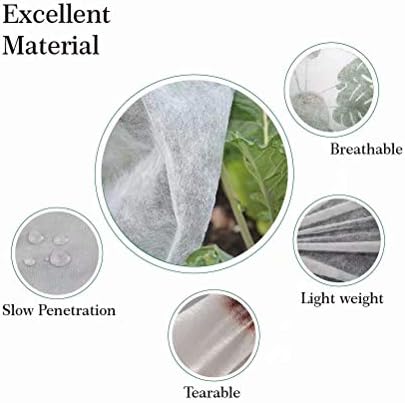 Agfabric Plant Covers Freeze Protection Floating Row Covers 7'x50' 0.55oz Plant Covers Row Covers for Vegetables,White