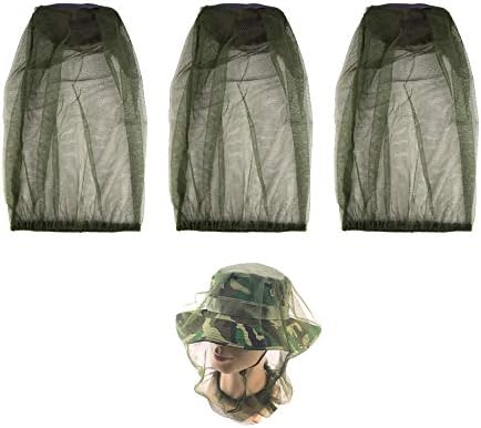 Cuayaes 3Pcs Mosquito Head Net Face Mesh, Bug Net for Head
