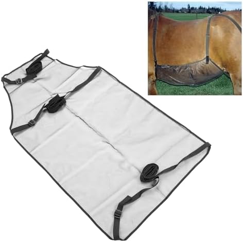 Fockety Horse Belly Guard, Comfortable Adjustable Horse Belly Protections Cover Foldable Horse Ride Fly Sheet Soft Breathable Lightweight Anti Scratch Belly Cover for Outdoor