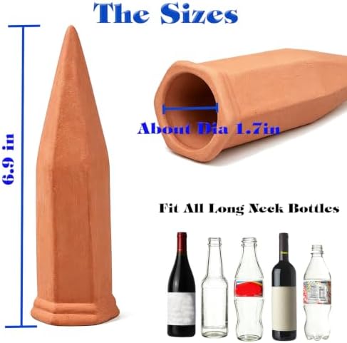 Terracotta Plant Watering Devices, Outdoor Indoor Plant Self Waterer Spikes