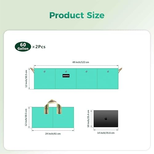 2 Pcs 4x2x1Ft 8 Grids Raised Garden Bed for Outdoor Vegetables