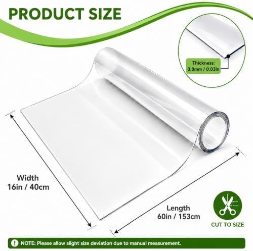 60" x 16" Clear PVC Tree Guard Wrap, Reusable Tree Trunk Protector with Adhesive Tape, Easy Install Iguana & Cat Climbing Deterrent for Small Trees, Garden and Yard
