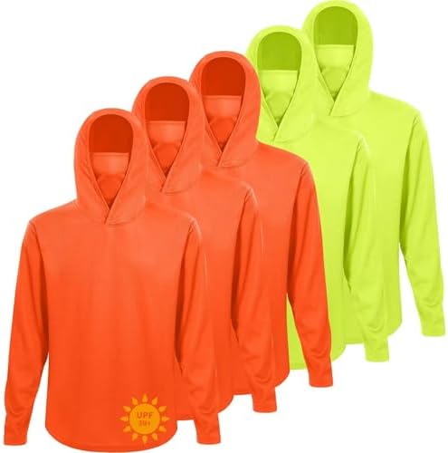 LeeHanTon Men's Sun Shirts Sun Protection Hoodie Shirt UPF 50+ Long Sleeve Work Athletic Shirt with Hooded for Fishing Hiking