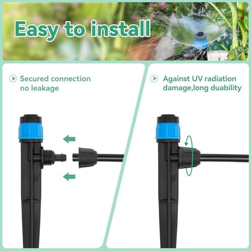 Adjustable Drip Irrigation Emitters for 1/4" Tubing, 25pcs