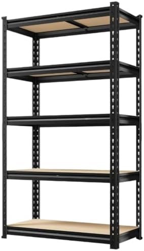 Storage Shelves Garage Shelving Unit Heavy Duty,Metal Racks for Stoage 60 inchs,5 Tier Garage Organization, Adjustable Steel Rack for Closet, Pantry, Warehouse,2000LB