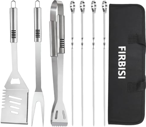 BBQ Grilling Tools Set,Stainless Steel Grilling Accessories Kit for Men Gift,8pc BBQ Grill Utensils Gift Kit with Carrying Case BBQ Tools Grill Tools Set for Backyard Outdoor Grill Cooking Utensils