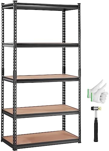 VEVOR Storage Shelves 5-Tier Adjustable 2000 lbs 36"x18"x72" Shelving Unit