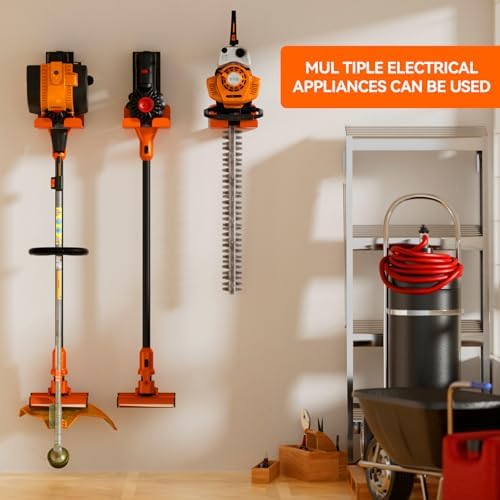 JNIHEEP Garage Organizer Trimmer Rack,Garden Power Tool Hanger,3Pack,Orange