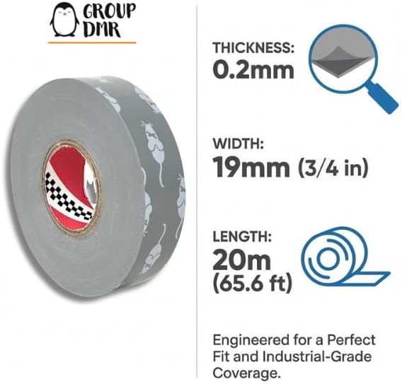 Rodent Anti-Chew Deterrent Tape – Replacement for Honda Rodent Tape OEM 4019-2317 Japanese-Engineered Capsicum-Infused Barrier for Automotive, Marine, Industrial Wire Harness Protection 3/4 in x 65 ft