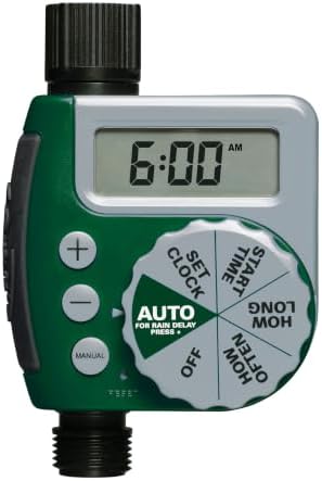 Orbit Programmable Digital Hose Watering Timer - 1 Outlet - Battery Powered - with LCD Screen - Built-in Rain Delay - Water-Resistant - 62061