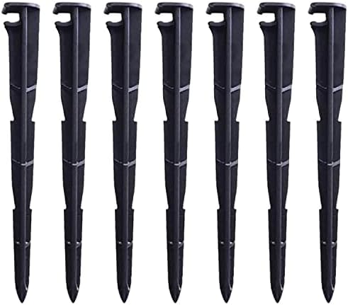 50 Pcs Irrigation Drip Support Stakes for 1/4 Inch Universal Drip Tubing, Drip Hose Stakes for Irrigation, Greenhouse, Garden, Vegetable, Flowers