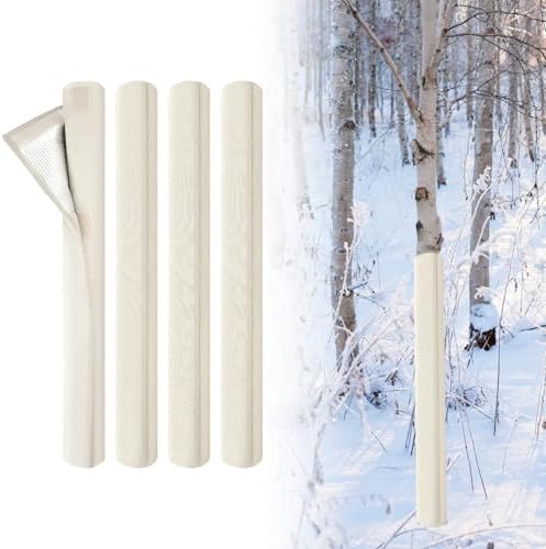 Tree Covers for Winter - Tree Winter Protection with 600D Waterproof Oxford Fabric,Adjustable for 9.8"-14.9" Trunk Circumference, Protects from Snow, Deer & Birds (4 Pack)