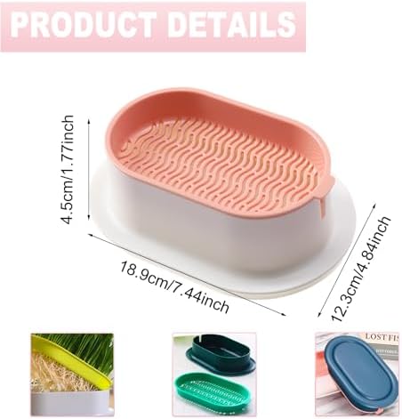 3Pcs Cat Grass Planter, Plastic Wheatgrass Planting Trays Hydroponic Cat Grass Growing Kits for Indoor Cats Soilless Nursery Box Pet Grass Pot (3 Color)