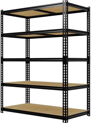 Heavy Duty Garage Storage Shelves, 5-Tier Adjustable Storage Shelving Unit