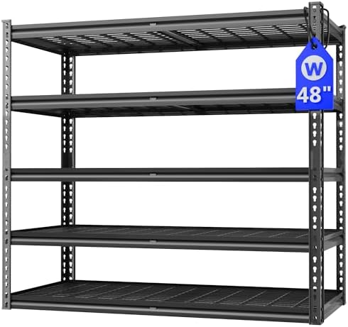 DURSTRUCT 5-Tier Heavy Duty Metal Garage Shelving Unit, 24"D x 48"W x 72"H