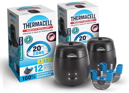 Thermacell E-ZoneGuard Patio Rechargeable Mosquito Repellent, 2-Pack, Value