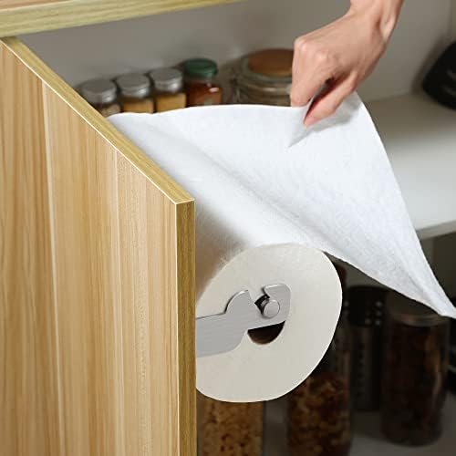 ZUNO Paper Towel Holder Cabinet Door or Under Cabinet, Self Adhesive