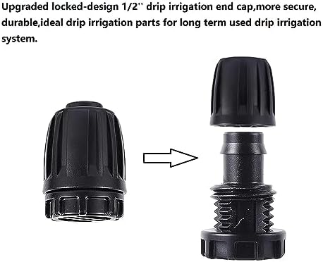 1/2 inch Drip Irrigation Fittings End Caps 10 Pack
