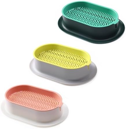 3Pcs Cat Grass Planter, Plastic Wheatgrass Planting Trays Hydroponic Cat Grass Growing Kits for Indoor Cats Soilless Nursery Box Pet Grass Pot (3 Color)
