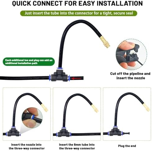 Thiswing 360° Adjustable Drip Irrigation System with 16 Nozzles