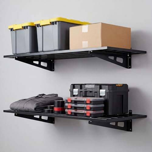 Heavy Duty Garage Wall Shelving 4-Pack,22.8"X46" Includes Gloves