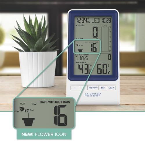 La Crosse Technology 724-1415BL Wireless Rain Station with Temperature and Humidity